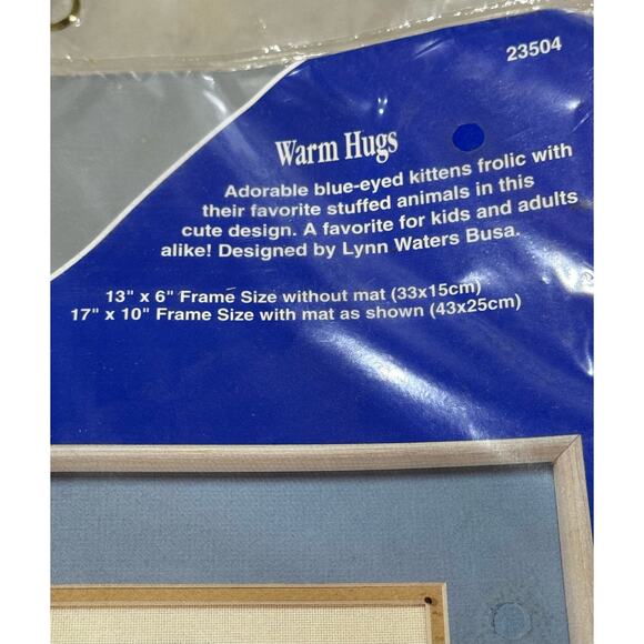 J & P Coats Cross Stitch Kit Warm Hugs #23504 13" X 6" Nursery - Picture 3 of 4